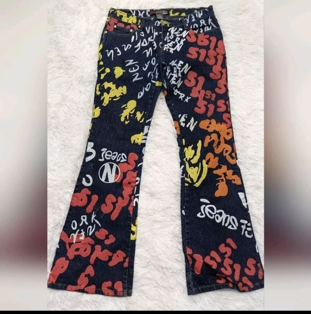 Nesso Jeans Flare graffiti Jeans Size 9